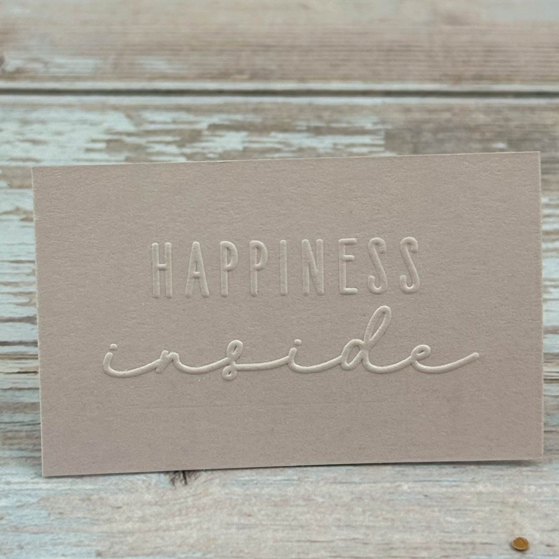 Prägestempel "Happiness inside" - IN LOVE WITH PAPER