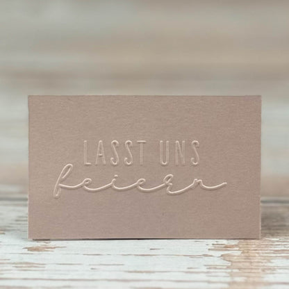 Prägestempel "Lasst uns feiern" - IN LOVE WITH PAPER