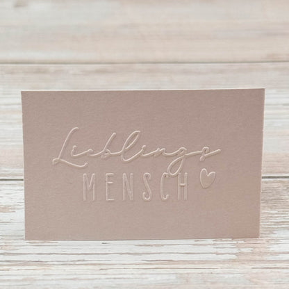 Prägestempel "Lieblingsmensch" - IN LOVE WITH PAPER