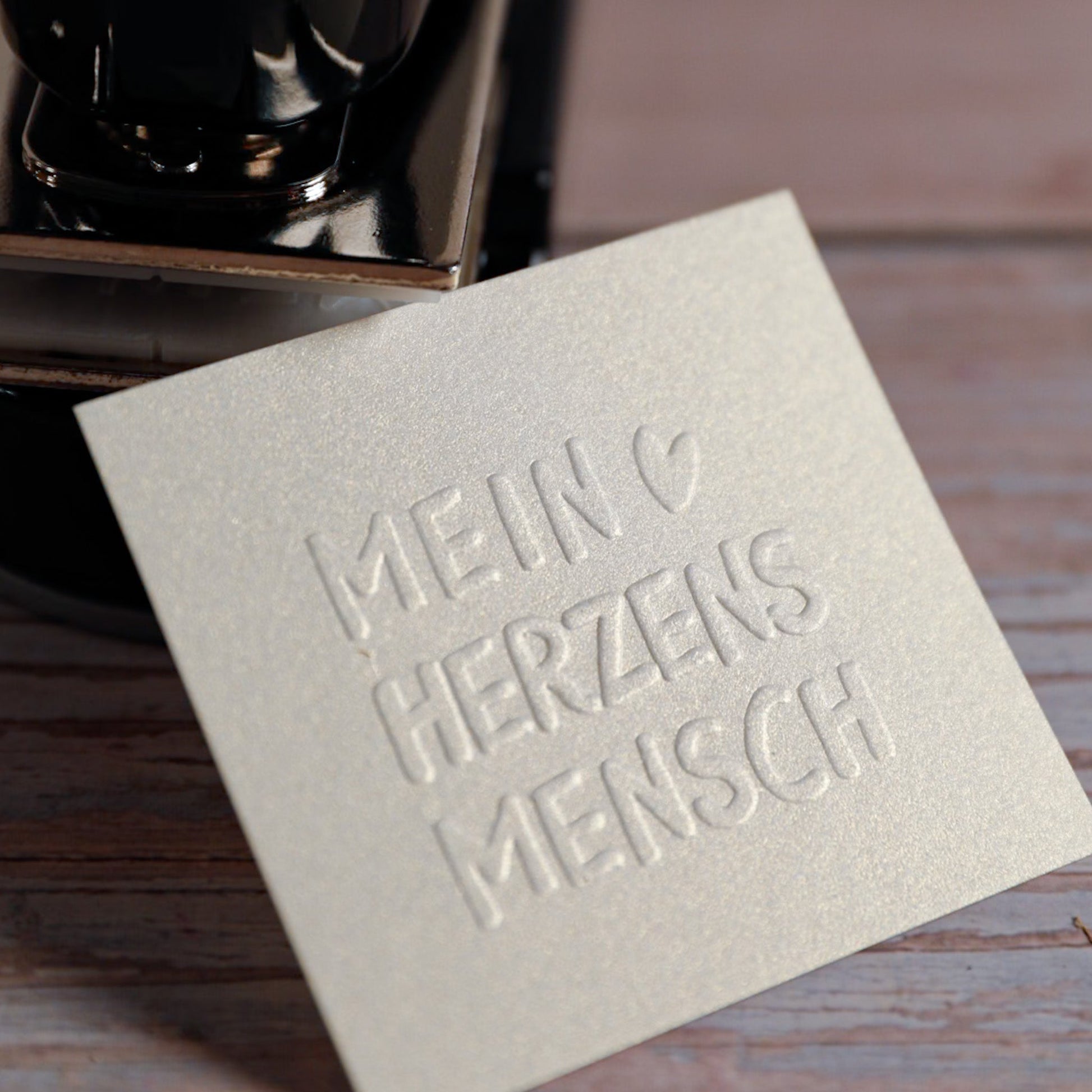 Prägestempel "Mein Herzensmensch" - IN LOVE WITH PAPER