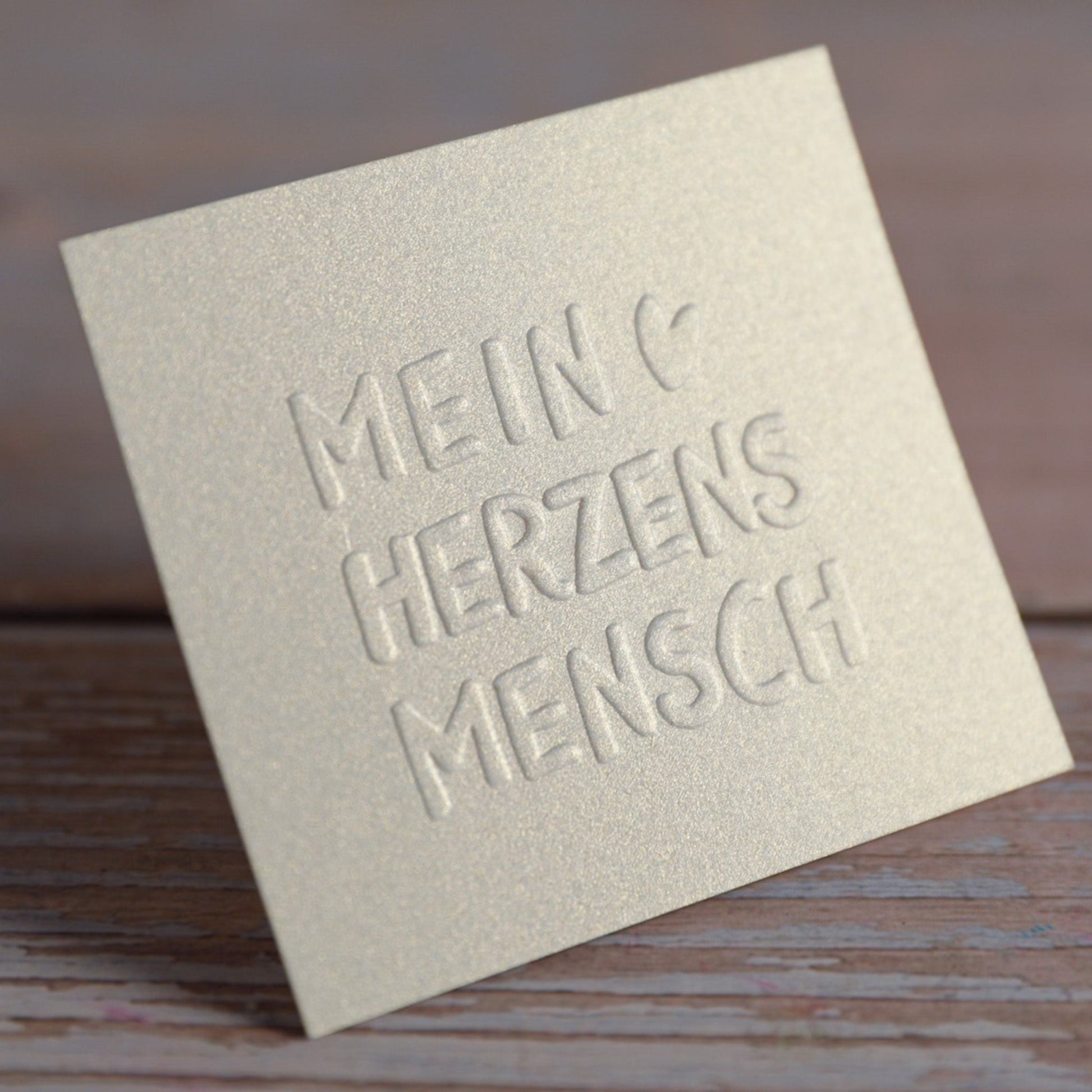 Prägestempel "Mein Herzensmensch" - IN LOVE WITH PAPER