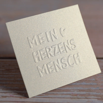 Prägestempel "Mein Herzensmensch" - IN LOVE WITH PAPER