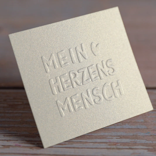 Prägestempel "Mein Herzensmensch" - IN LOVE WITH PAPER