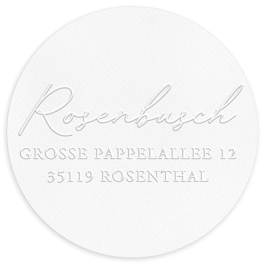 Prägestempel "Rosenthal" (mit Adresse) - IN LOVE WITH PAPER