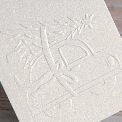 Prägestempel Weihnachtsauto - IN LOVE WITH PAPER