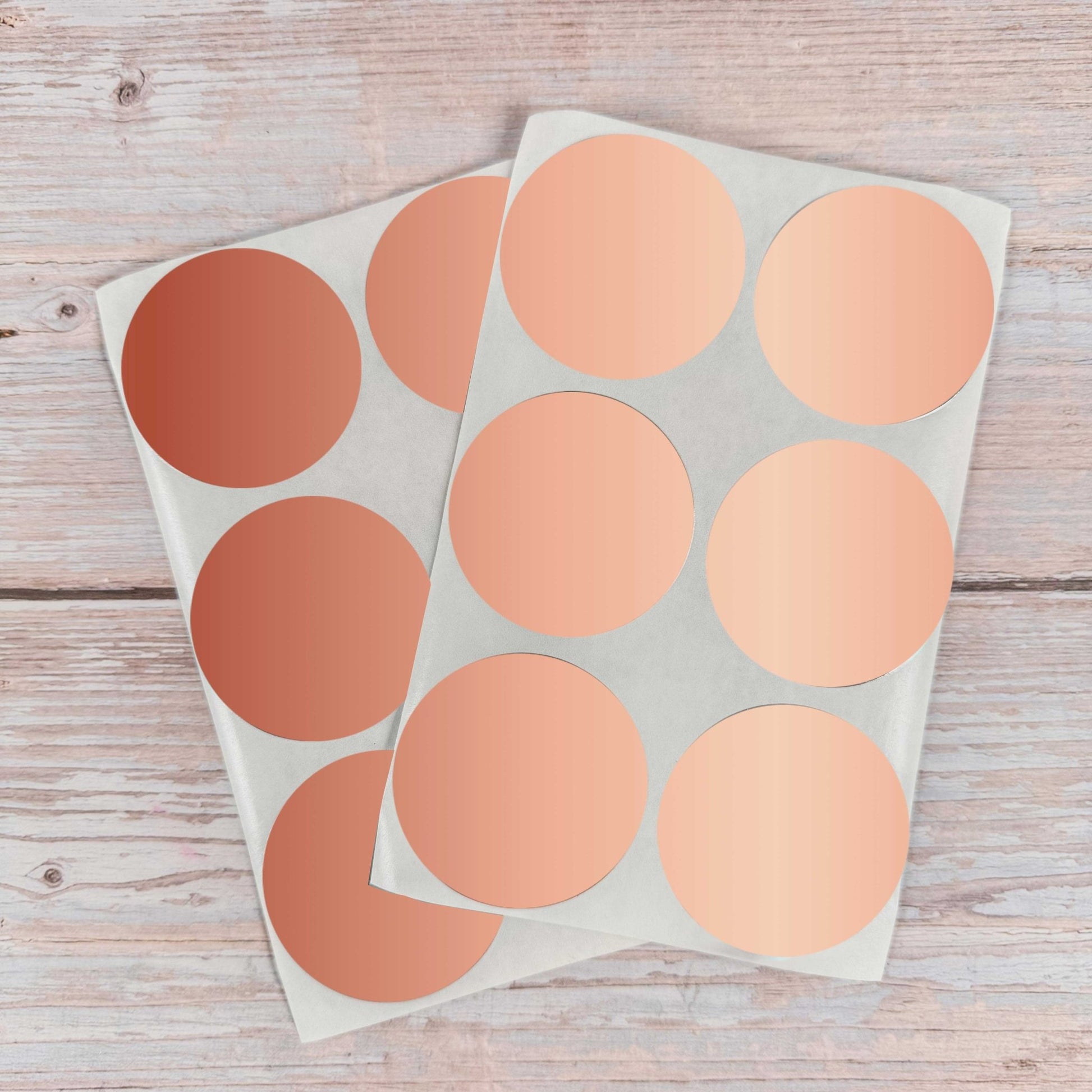 Runde Metallic - Sticker Rosé Gold (50 mm, 6 Stück) - IN LOVE WITH PAPER