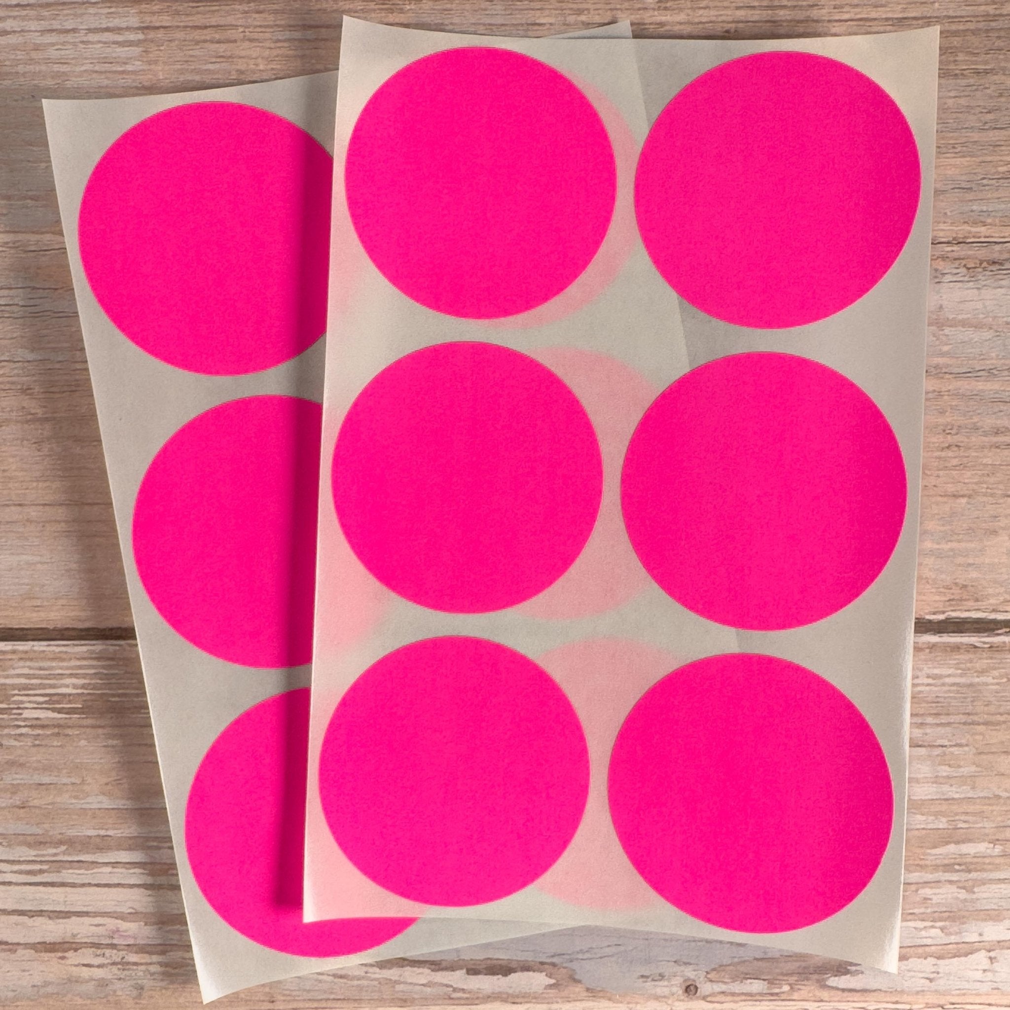 Runde Sticker Neon-Pink (50 mm) – IN LOVE WITH PAPER