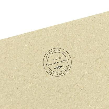 Runder Adressstempel Karlsruhe - IN LOVE WITH PAPER