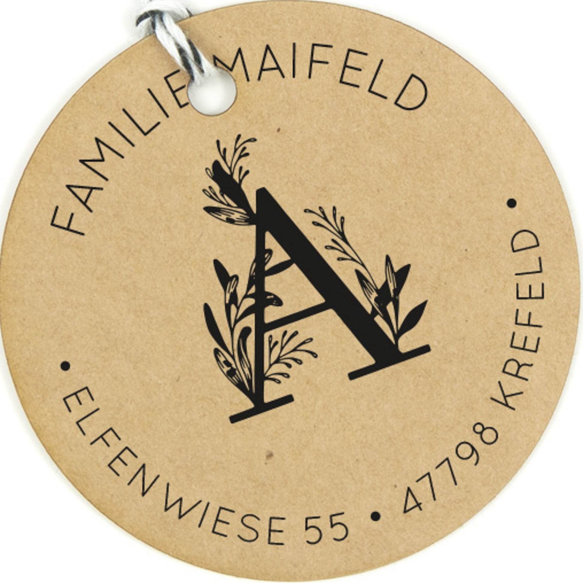 Runder Adressstempel "Krefeld" - IN LOVE WITH PAPER
