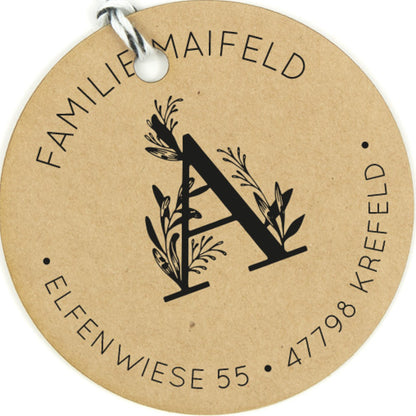 Runder Adressstempel "Krefeld" - IN LOVE WITH PAPER