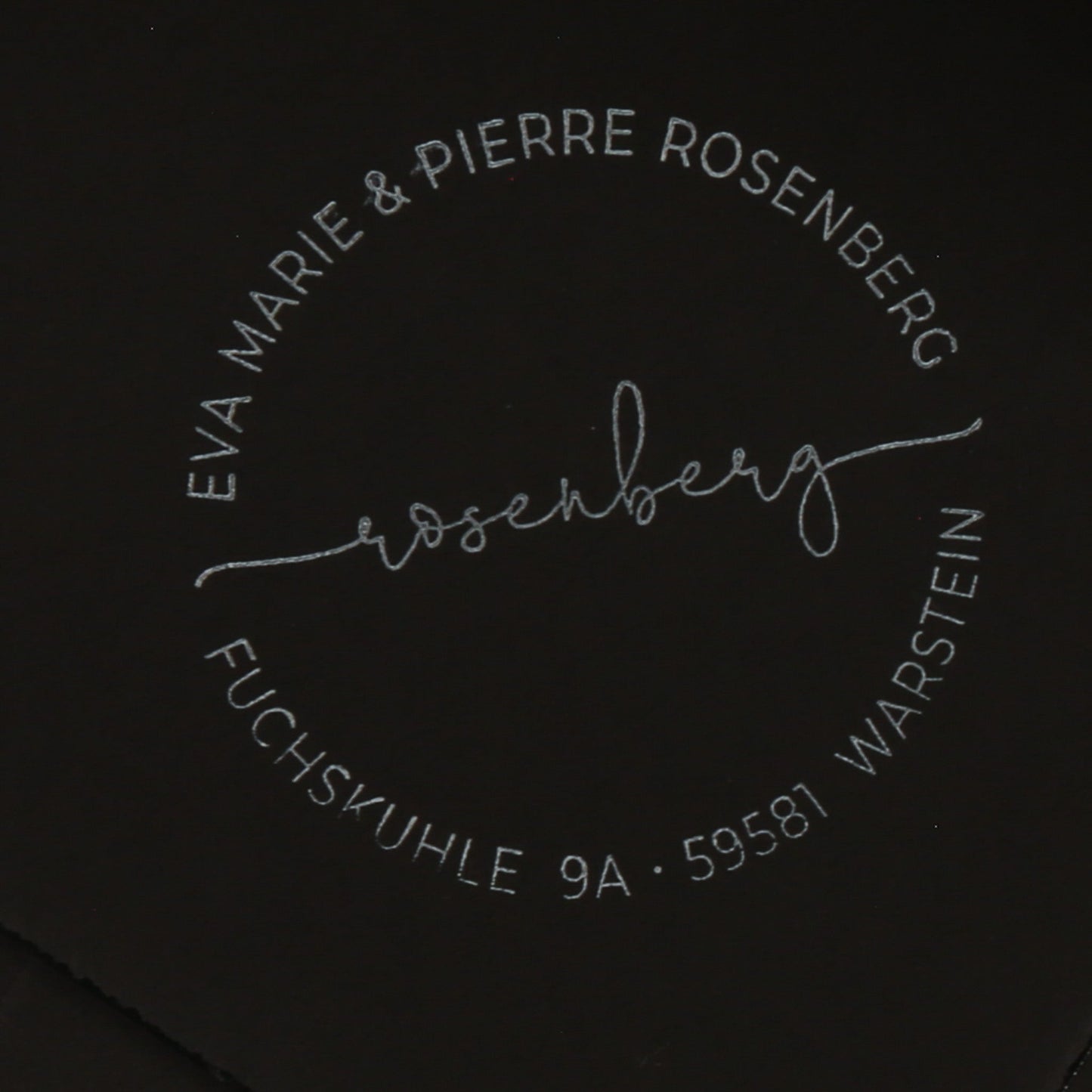 Runder Adressstempel "Warstein" - IN LOVE WITH PAPER