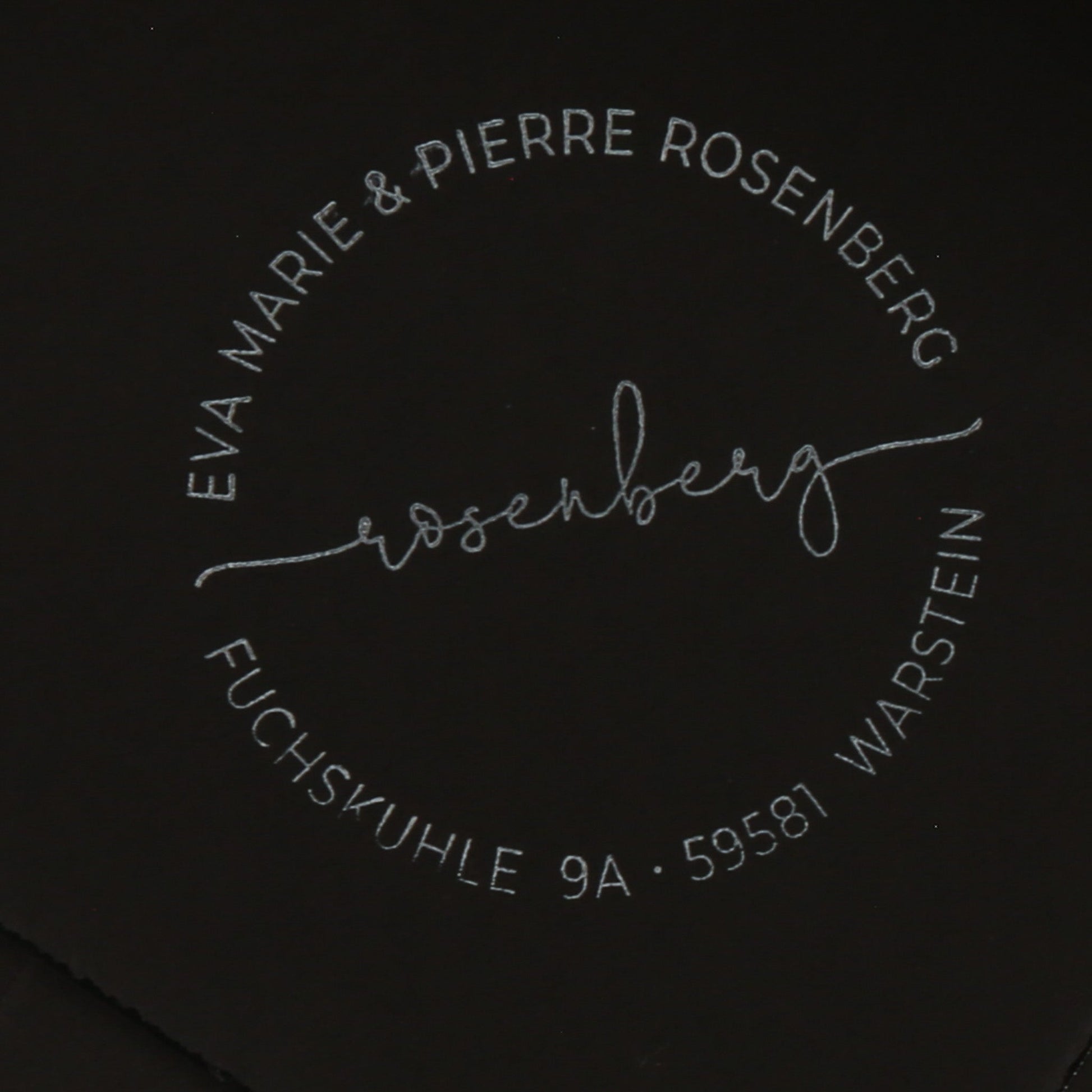 Runder Adressstempel "Warstein" - IN LOVE WITH PAPER
