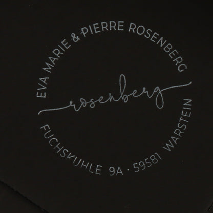 Runder Adressstempel "Warstein" - IN LOVE WITH PAPER