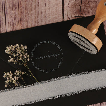 Runder Adressstempel "Warstein" - IN LOVE WITH PAPER