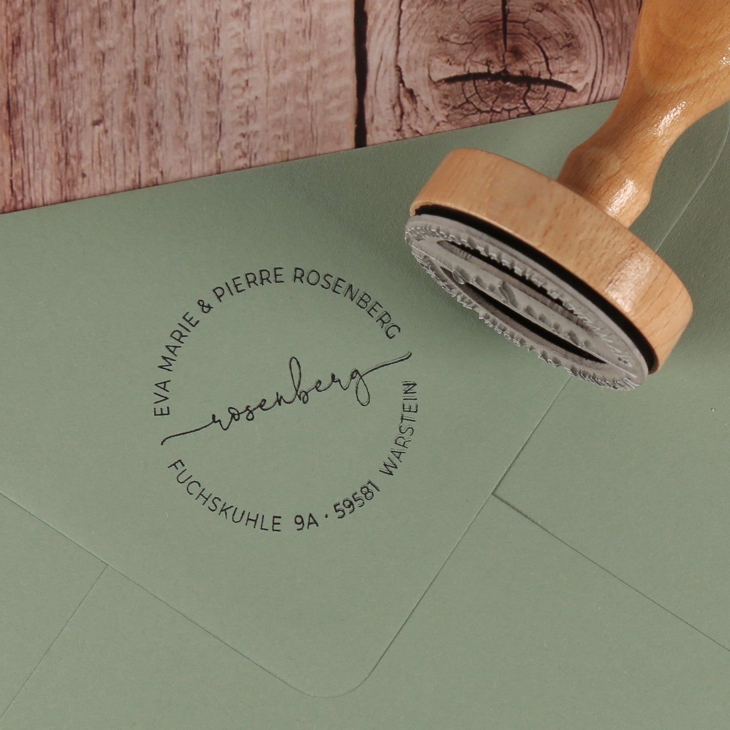 Runder Adressstempel "Warstein" - IN LOVE WITH PAPER