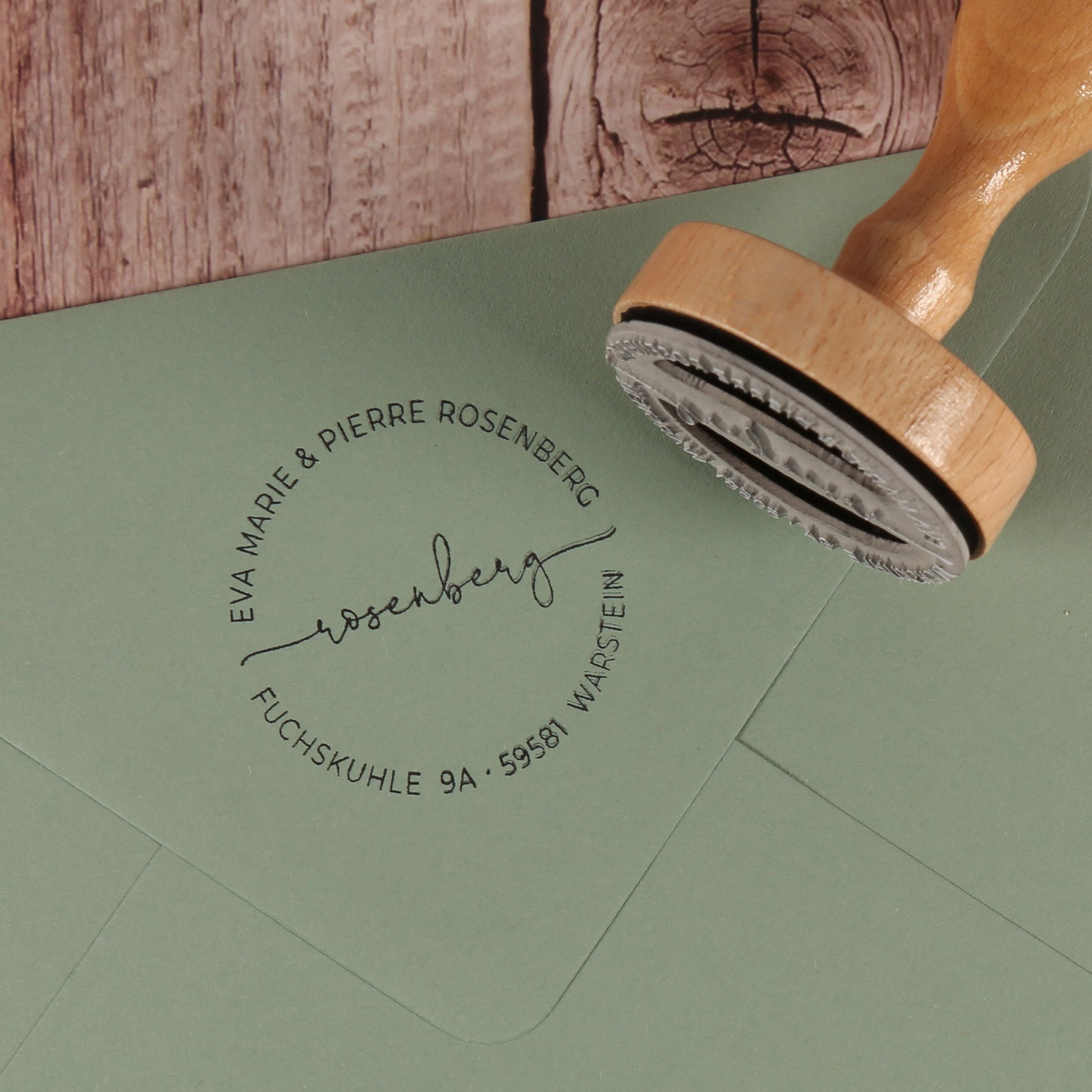 Runder Adressstempel "Warstein" - IN LOVE WITH PAPER