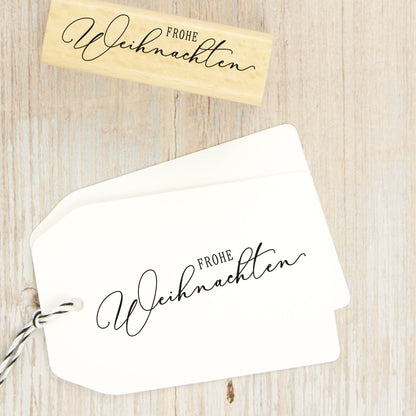 Schwungvoller Stempel "Frohe Weihnachten" - IN LOVE WITH PAPER