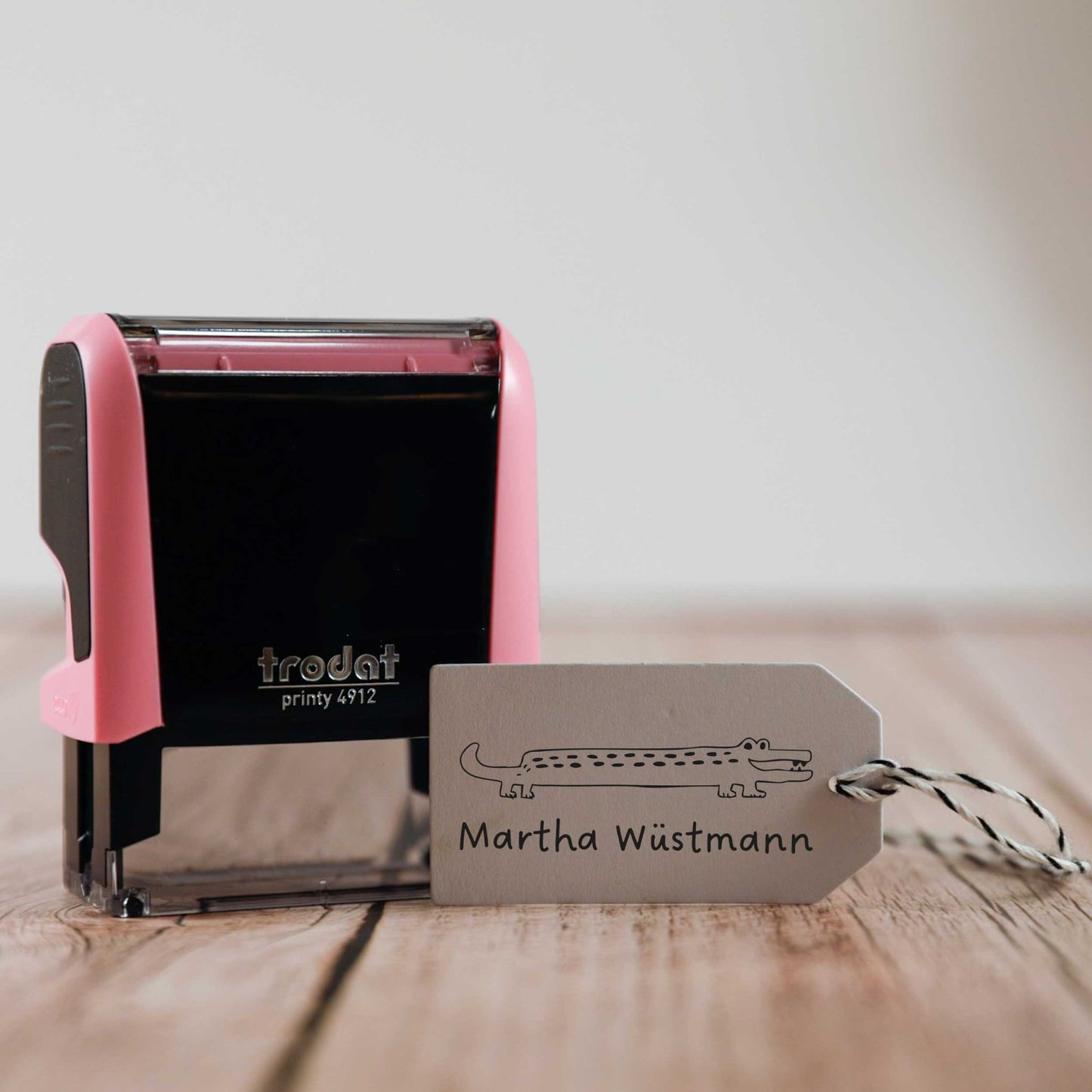 Selbstfärbestempel Krokodil