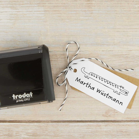 Selbstfärbestempel Krokodil