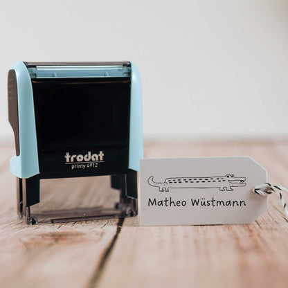 Selbstfärbestempel Krokodil