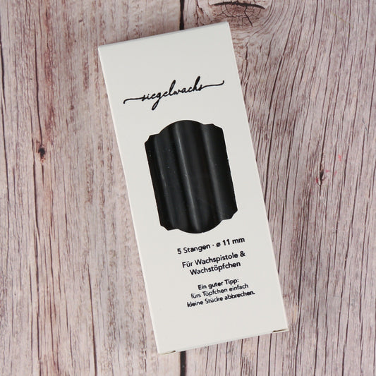 Siegelwachs schwarz (5er-Set) - IN LOVE WITH PAPER