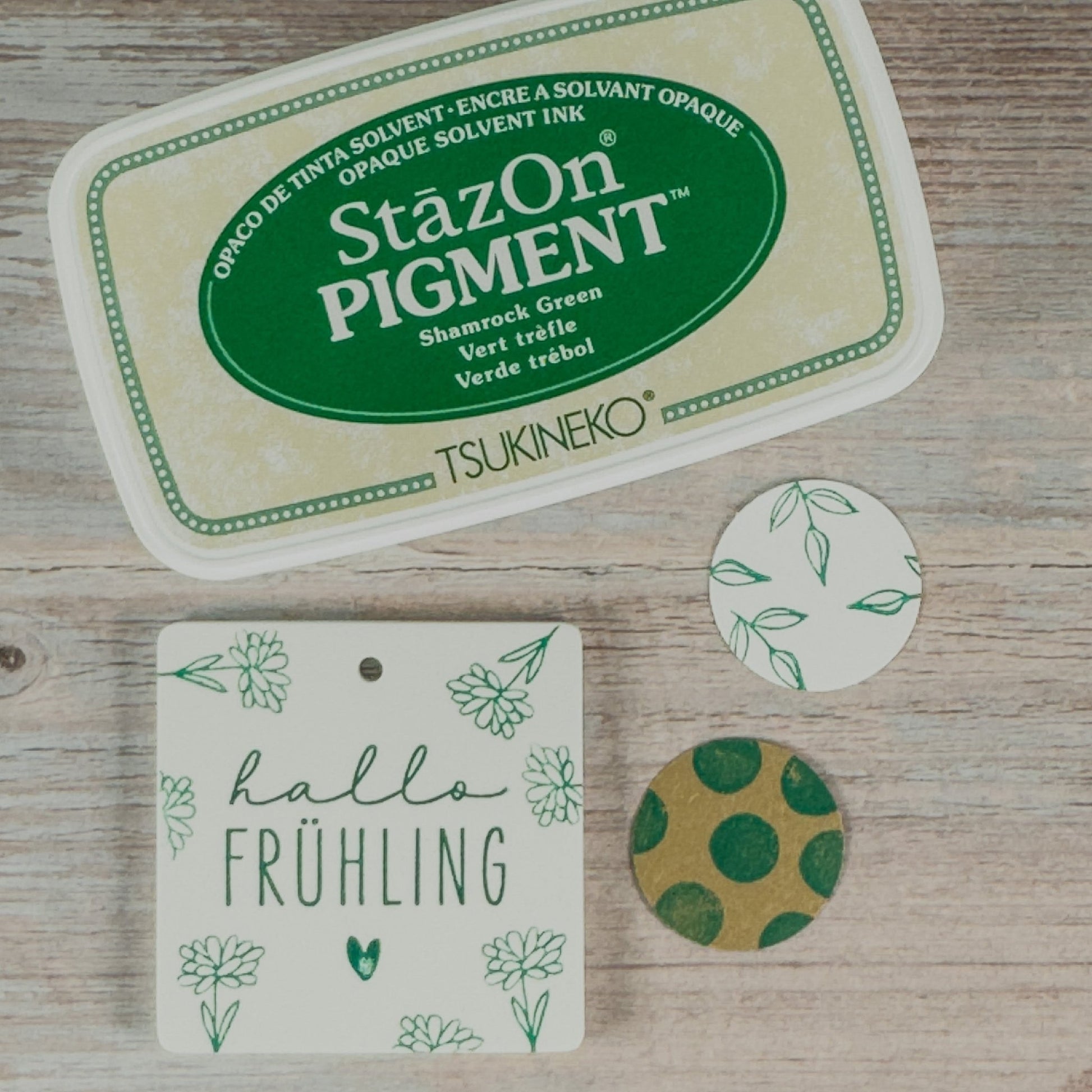 StazOn Pigment Shamrock Green – Grünes Stempelkissen für Glas, Keramik & mehr - IN LOVE WITH PAPER