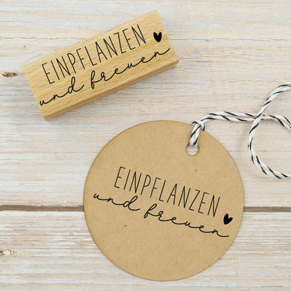 Stempel "Einpflanzen und freuen" - IN LOVE WITH PAPER