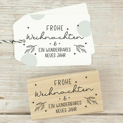 Stempel "Frohe Weihnachten & ein wunderbares neues Jahr" - IN LOVE WITH PAPER