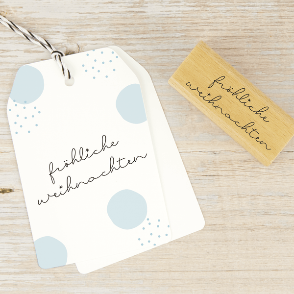 Stempel "Fröhliche Weihnachten"