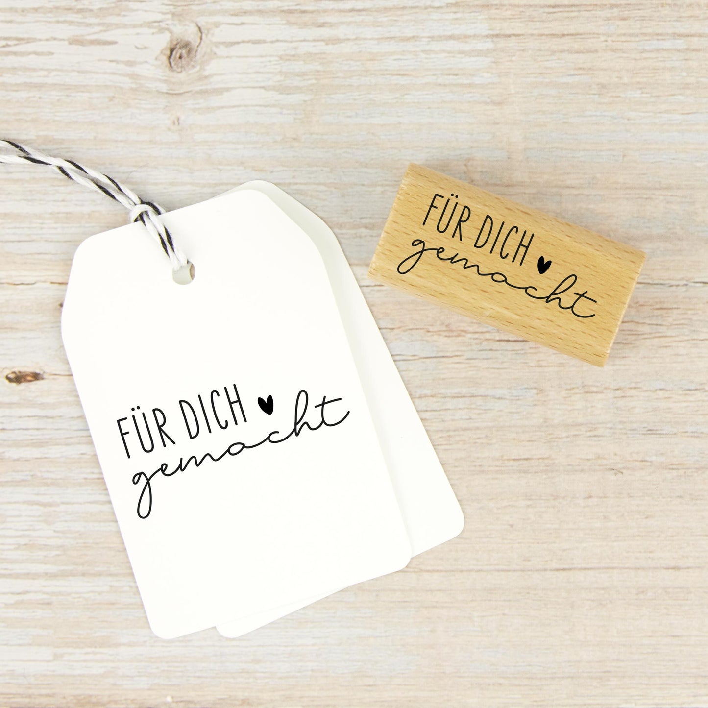 Stempel "Für dich gemacht" mit Herz - IN LOVE WITH PAPER