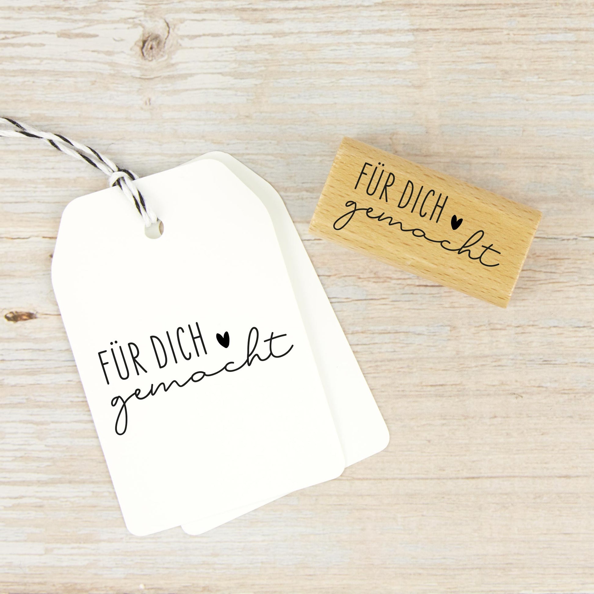 Stempel "Für dich gemacht" mit Herz - IN LOVE WITH PAPER