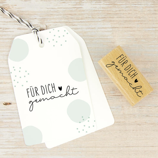 Stempel "Für dich gemacht" mit Herz - IN LOVE WITH PAPER