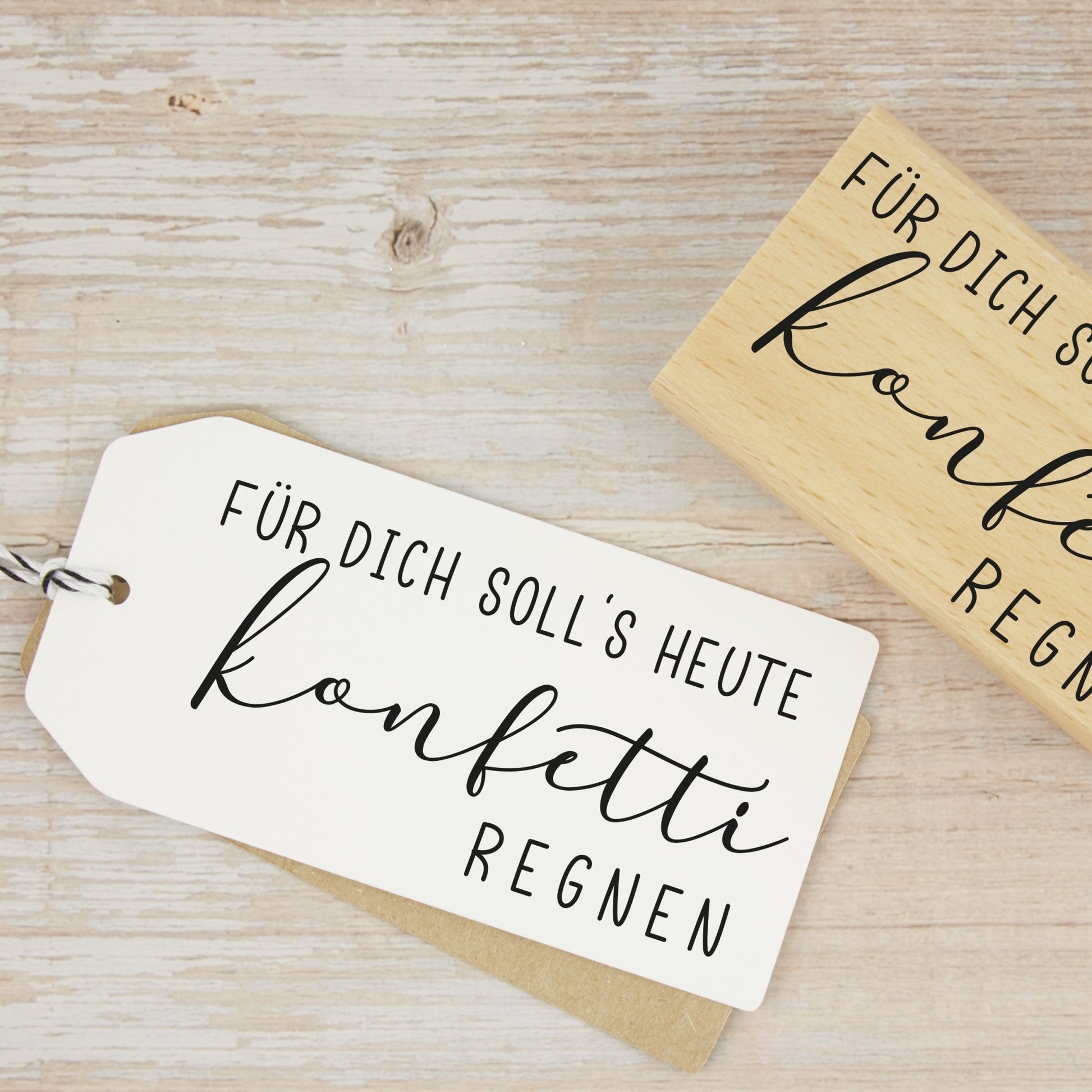 Stempel "Für Dich soll's heute Konfetti regnen" - IN LOVE WITH PAPER