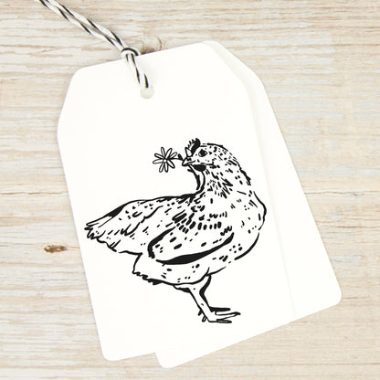 Stempel "Huhn mit Blume"