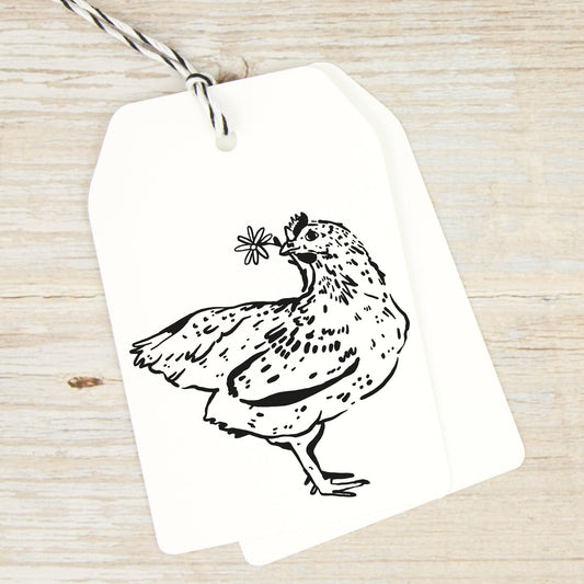 Stempel "Huhn mit Blume"