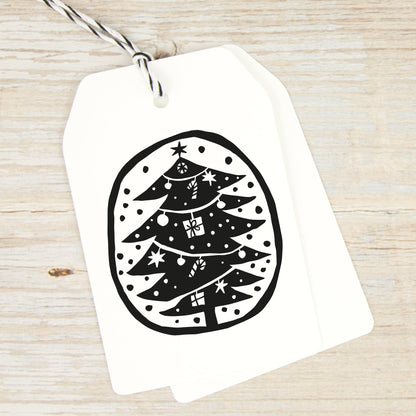 Stempel "Weihnachtsbaum" mit rundem Rahmen - IN LOVE WITH PAPER