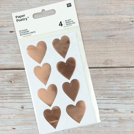 Sticker Herzen (roségold) - IN LOVE WITH PAPER