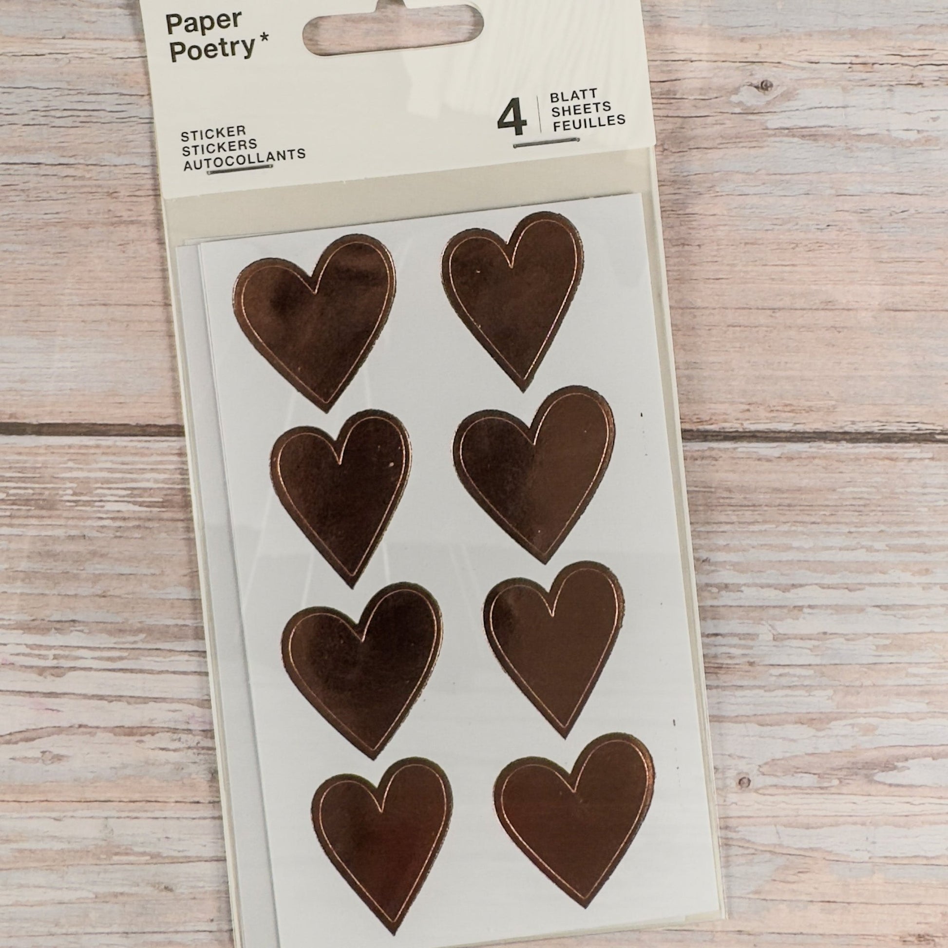 Sticker Herzen (roségold) - IN LOVE WITH PAPER