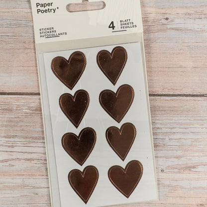 Sticker Herzen (roségold) - IN LOVE WITH PAPER