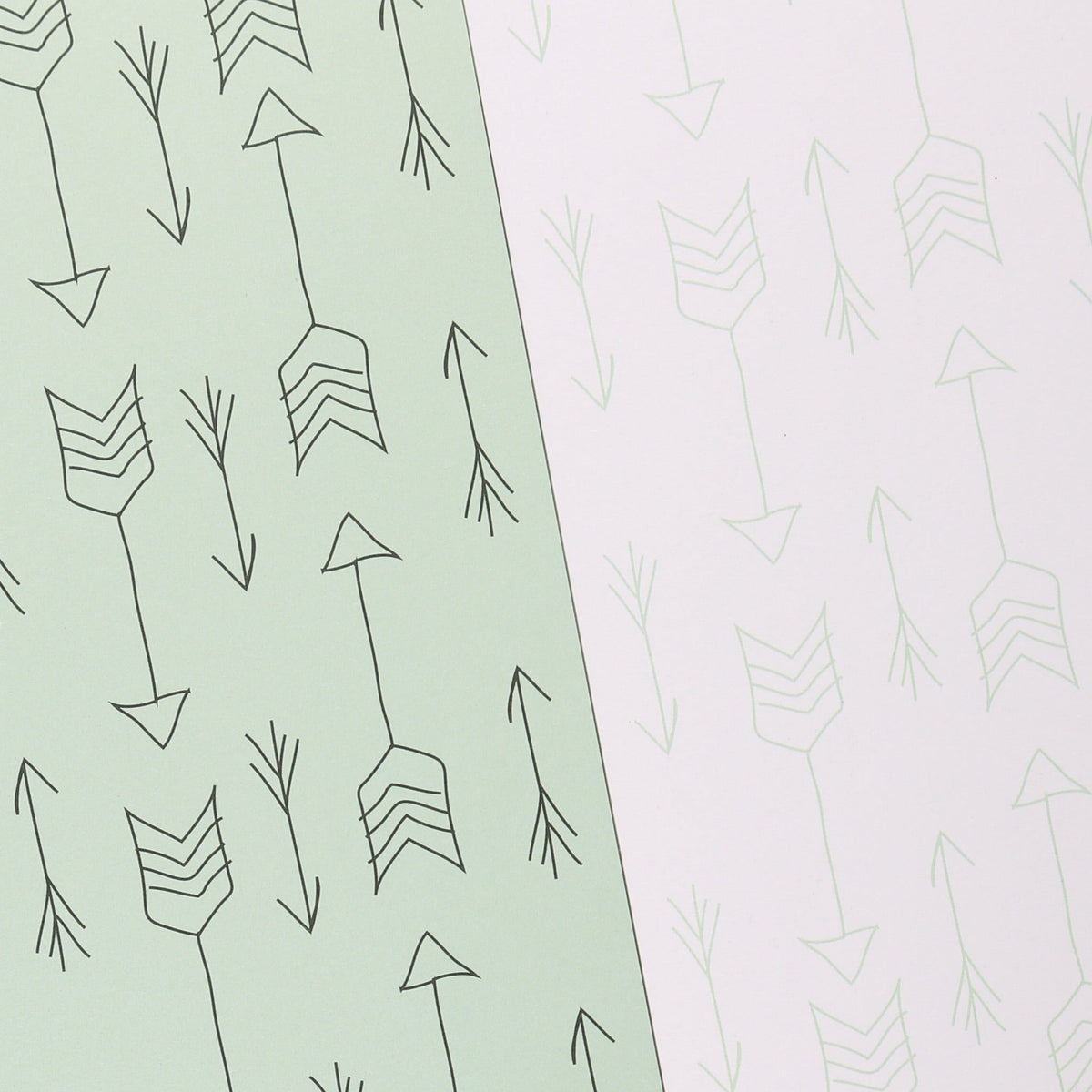 LOVE it Designpapier Muster Pfeile auf Mint