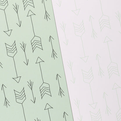 LOVE it Designpapier Muster Pfeile auf Mint