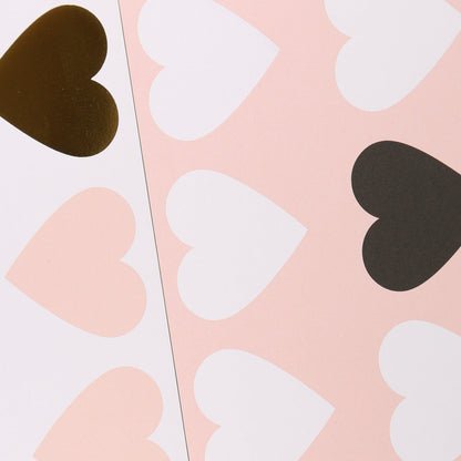 LOVE it Designpapier Muster Herzen in Rosa, Gold und Schwarz