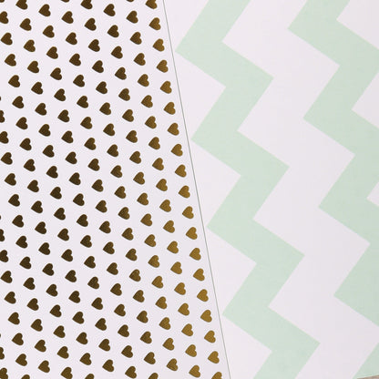 LOVE it Designpapier Muster Gold-Punkte und schwarze Punkte