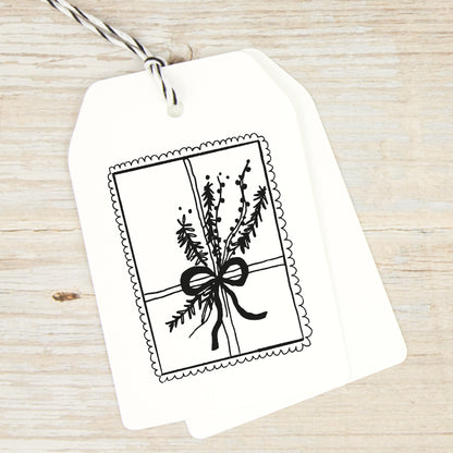 Stempel "Briefmarke Winterpaket" (zwei Größen)