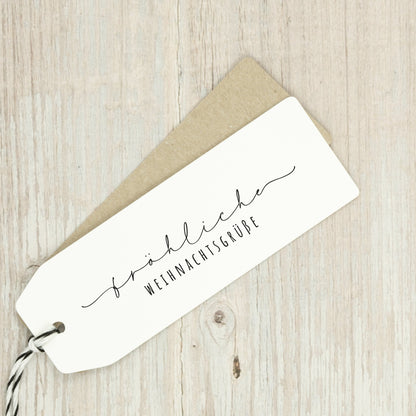 Filigraner Stempel "Fröhliche Weihnachtsgrüße"