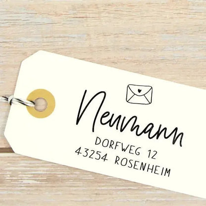 Adressstempel mit Herzumschlag "Rosenheim" - IN LOVE WITH PAPER