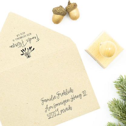 Adressstempel Weihnachten "Mistelstrauss" - IN LOVE WITH PAPER