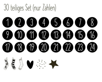 Adventskalenderstempel-Set // 24 Zahlen - IN LOVE WITH PAPER