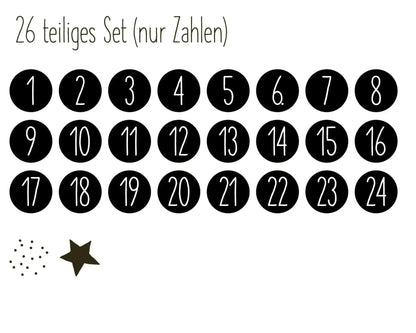 Adventskalenderstempel-Set // 24 Zahlen - IN LOVE WITH PAPER