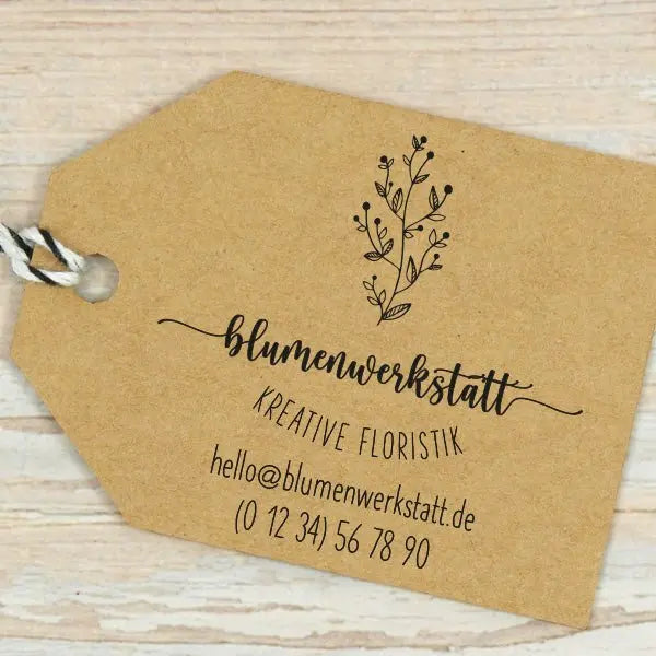 Firmenstempel "Blumenwerkstatt" - IN LOVE WITH PAPER